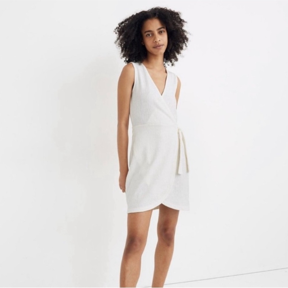Madewell White Wrap Dress